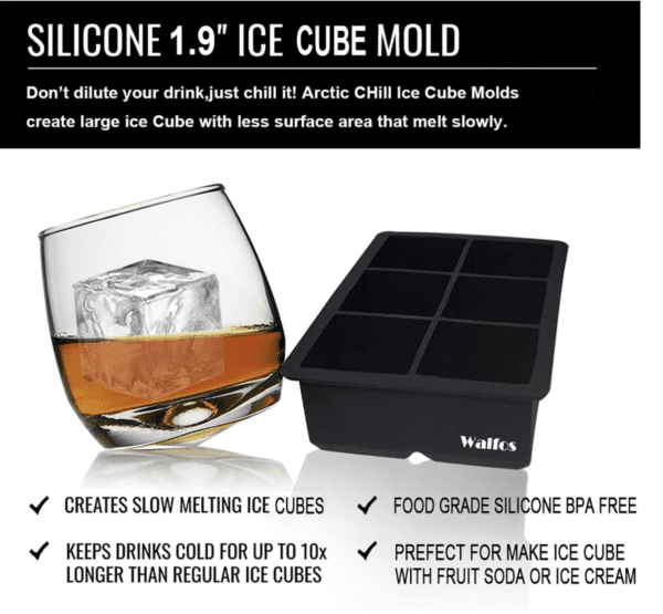 A picture of the ice cube tray with instructions.